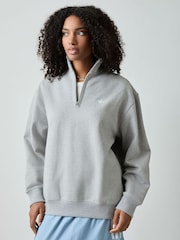 adidas Originals Grey Essentials Fleece Crewneck Sweat Top - Image 1 of 4
