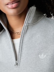 adidas Originals Grey Essentials Fleece Crewneck Sweat Top - Image 3 of 4
