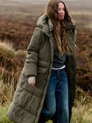 The Set Showerproof Padded Maxi Coat Khaki - Image 1 of 10