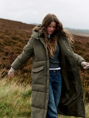 The Set Showerproof Padded Maxi Coat Khaki - Image 5 of 10