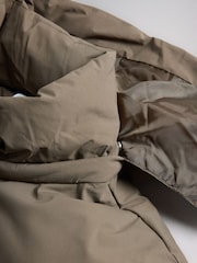 The Set Showerproof Padded Maxi Coat Khaki - Image 8 of 10