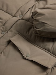 The Set Showerproof Padded Maxi Coat Khaki - Image 9 of 10
