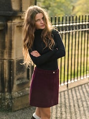 The Set 2 Pack Corduroy Mini Skirts Burgundy/Brown - Image 3 of 7