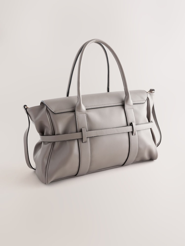 Γκρι - Με ζώνη Charm Tote Bag - Εικόνα 2 από 5