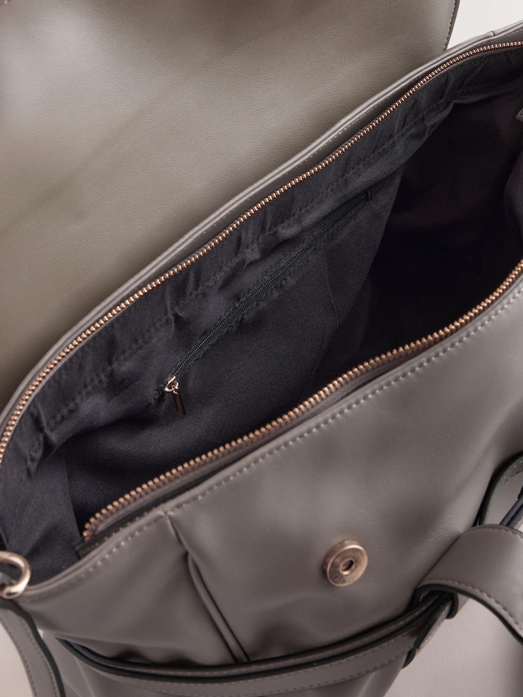 Γκρι - Με ζώνη Charm Tote Bag - Εικόνα 5 από 5
