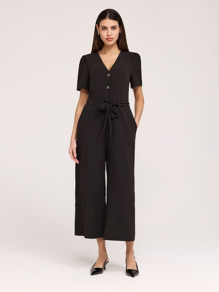 Finery Black Uma Jumpsuit - Image 1 of 4 Finery Black Uma Jumpsuit - Image 1 of 4