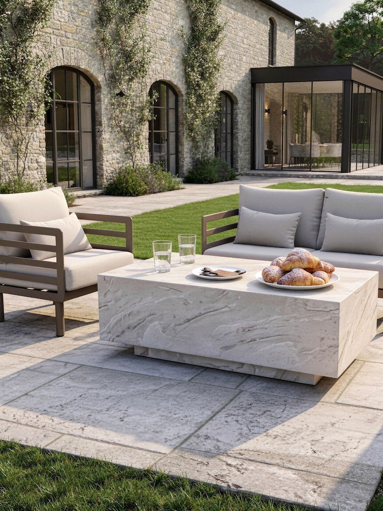 Maze Caf Brown 2 Piece Metro Garden Sofa and Coffee Table Set - Image 2 of 5 Maze Caf Brown 2 Piece Metro Garden Sofa and Coffee Table Set - Image 2 of 5
