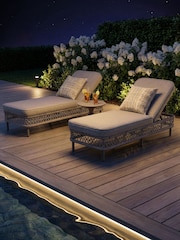 Maze Cool Linen Grey Monaco Garden Sun Lounger Set - Image 3 of 5