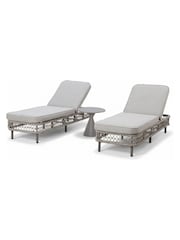 Maze Cool Linen Grey Monaco Garden Sun Lounger Set - Image 5 of 5
