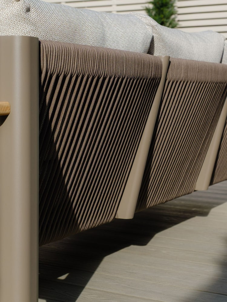 Maze Caf Brown Sicilly Garden Corner Sofa Set with Coffee Table - Image 2 of 5