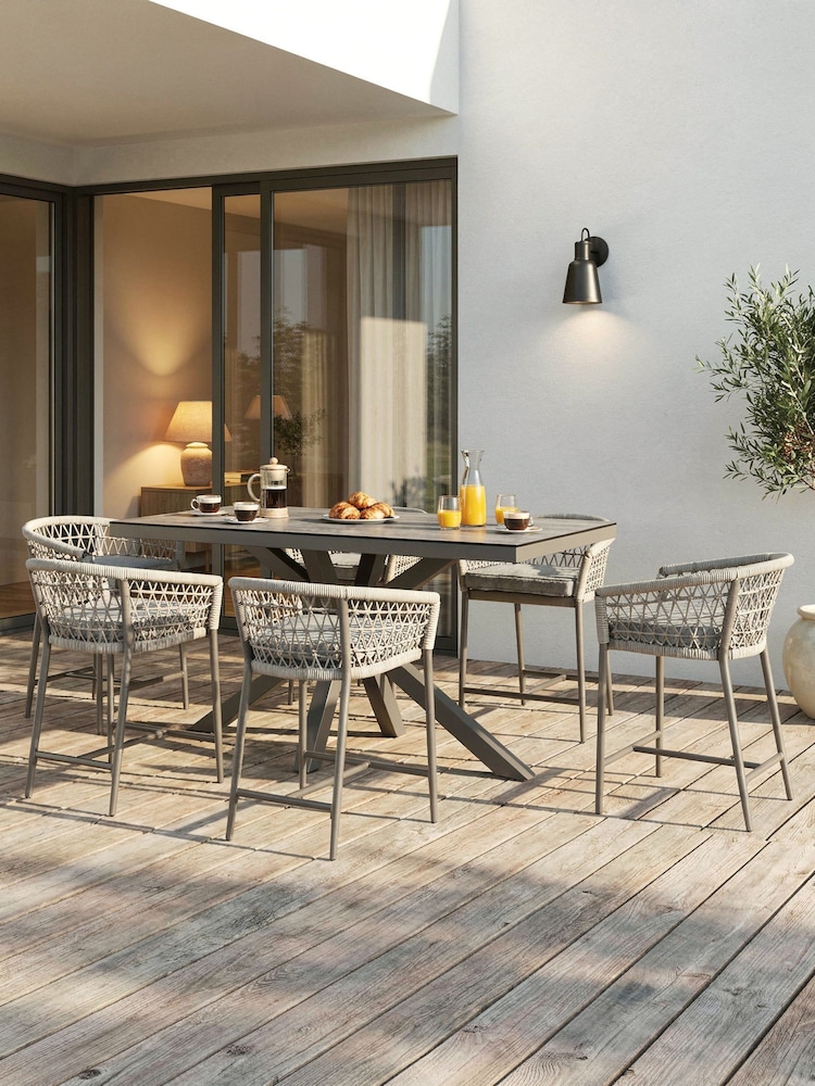 Maze Cool Linen Grey Monaco Low Garden Bar Set - Image 1 of 5