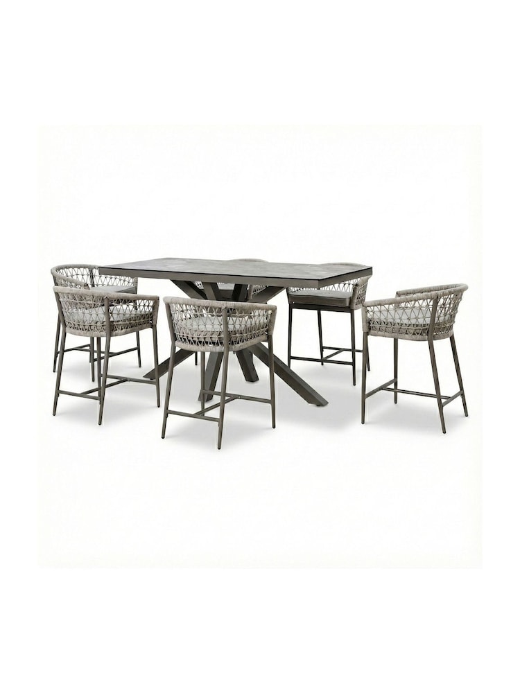 Maze Cool Linen Grey Monaco Low Garden Bar Set - Image 5 of 5