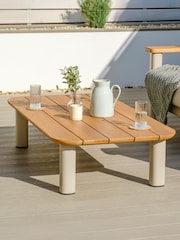 Maze Latte Brown Sicily 2 Seat Garden Sofa and Armchairs Set with Coffee Table - Image 4 of 6