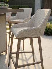 Maze Latte Brown Regal 8 Seat Rectangular Garden Fire Pit Bar Set - Image 4 of 6