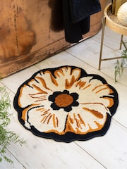 Rockett St George Amber Shaped Flower 100% Cotton Bath Mat - Image 1 of 6
