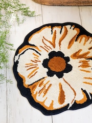 Rockett St George Amber Shaped Flower 100% Cotton Bath Mat - Image 5 of 6