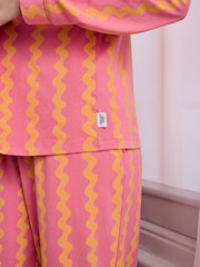 Chelsea Peers Sunset Wavy Stripe Print Long Pyjama Set - صورة 5 من 7