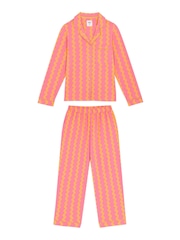 Chelsea Peers Sunset Wavy Stripe Print Long Pyjama Set - صورة 7 من 7