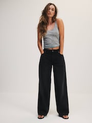 The Set Loose Fit Low Rise Jeans Washed Black - Image 1 of 7