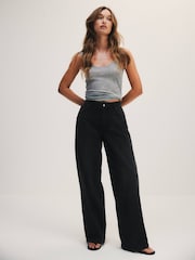 The Set Loose Fit Low Rise Jeans Washed Black - Image 3 of 7