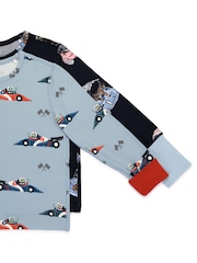 Chelsea Peers Blue Kids Frog Rally Safari Joyride Print Long Pyjamas Set 2 Pack - Image 2 of 5