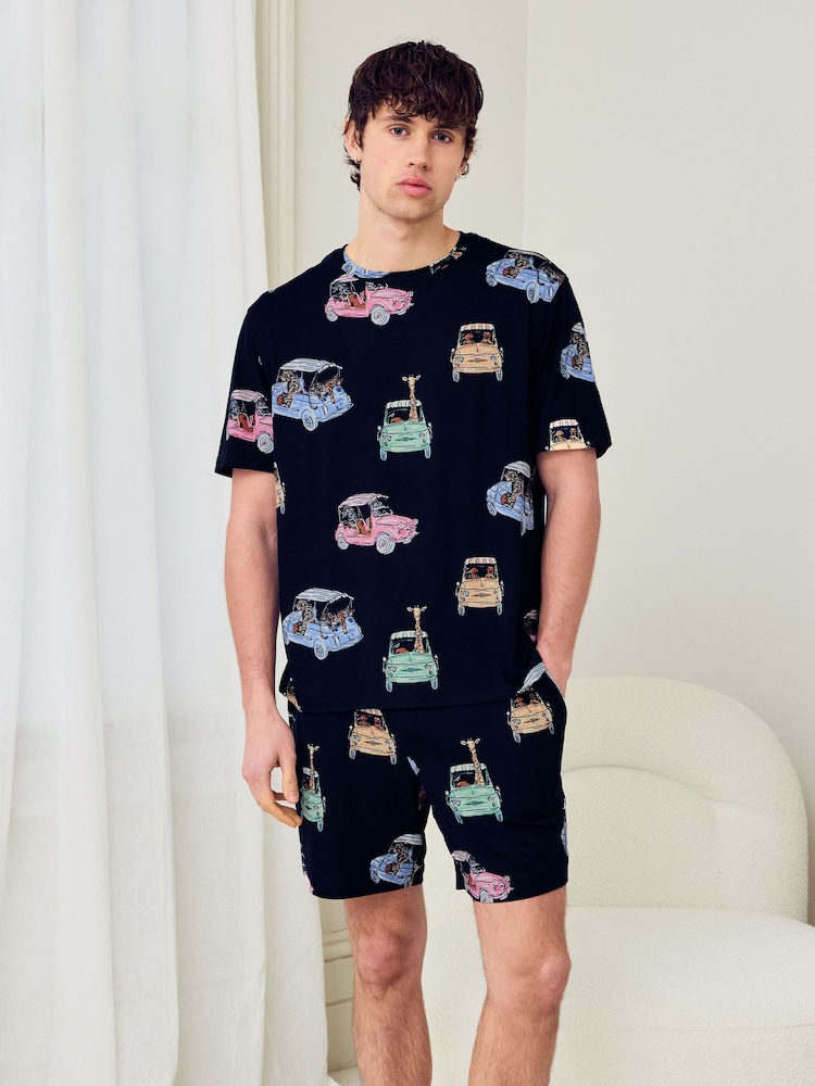 Chelsea Peers Safari Joyride Print Short Pyjamas Set - صورة 1 من 6