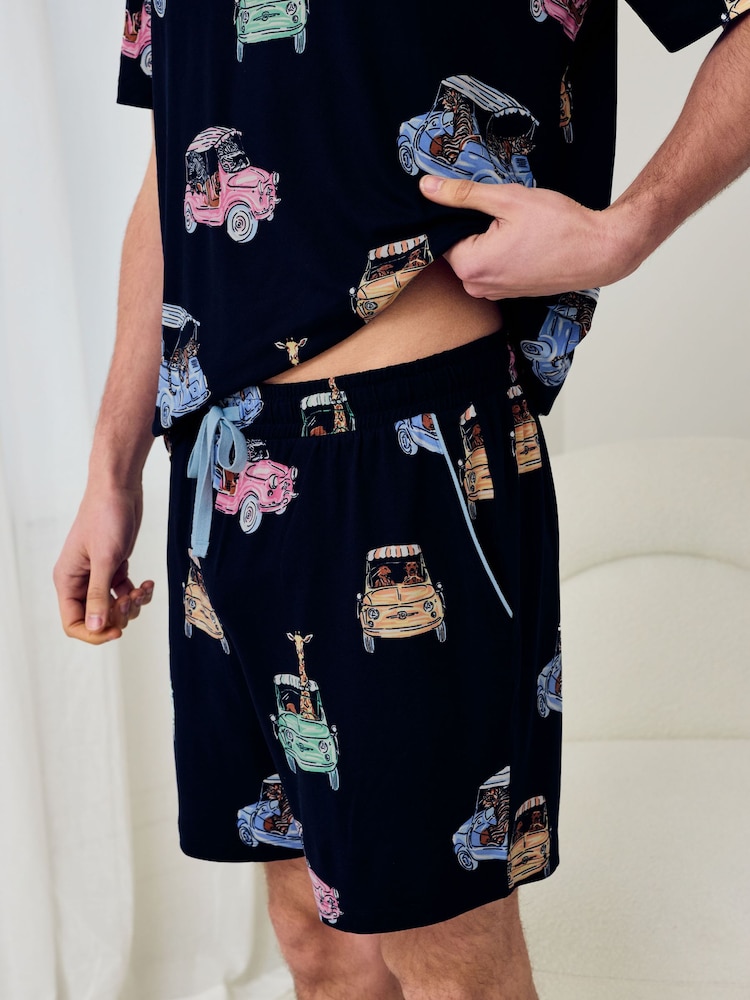 Chelsea Peers Safari Joyride Print Short Pyjamas Set - صورة 6 من 6