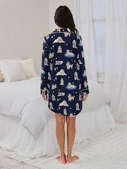 Chelsea Peers Blue Cockapoo Snooze Print Nightshirt - Image 4 of 6