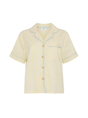 Chelsea Peers Yellow Butter Stripe Short Sleeve Shirt - Image 5 of 5