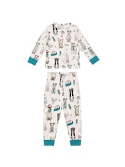 Chelsea Peers Blue Kids The Bark Cockapoo Snooze Print Long Pyjamas Set 2 Pack - Image 10 of 10