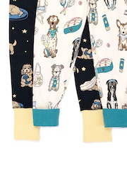 Chelsea Peers Blue Kids The Bark Cockapoo Snooze Print Long Pyjamas Set 2 Pack - Image 8 of 10