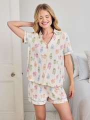 Chelsea Peers Rainbow Cockapoo Print Short Pyjamas Set - صورة 5 من 5