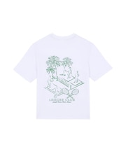 Chelsea Peers Green Embroidered Leisure Club Print Short Pyjamas Set - Image 10 of 10