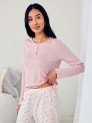 Chelsea Peers Pointelle Dress Stripete Lang Pyjamassett - Bilde 5 av 5