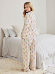 Chelsea Peers White Rainbow Cockapoo Print Long Pyjamas Set - Image 4 of 6