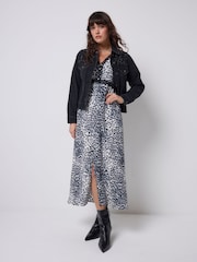 Scamp & Dude Grey Puff Sleeve Tea Dress - Image 1 of 5