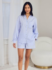 Chelsea Peers Cotton Soleil Stripe Print Short Pyjamas Set - صورة 3 من 9