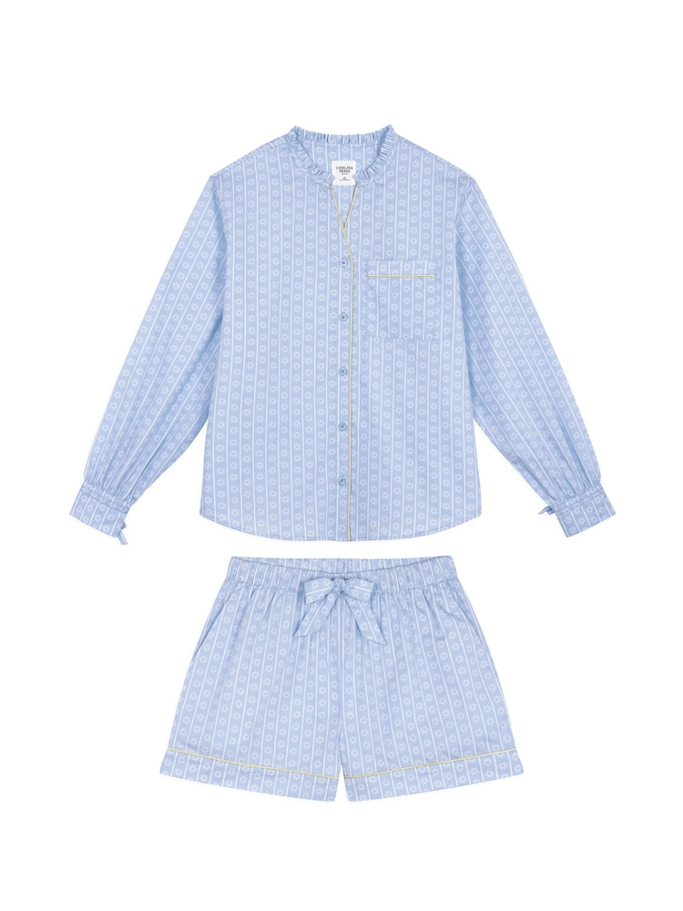 Chelsea Peers Cotton Soleil Stripe Print Short Pyjamas Set - صورة 9 من 9