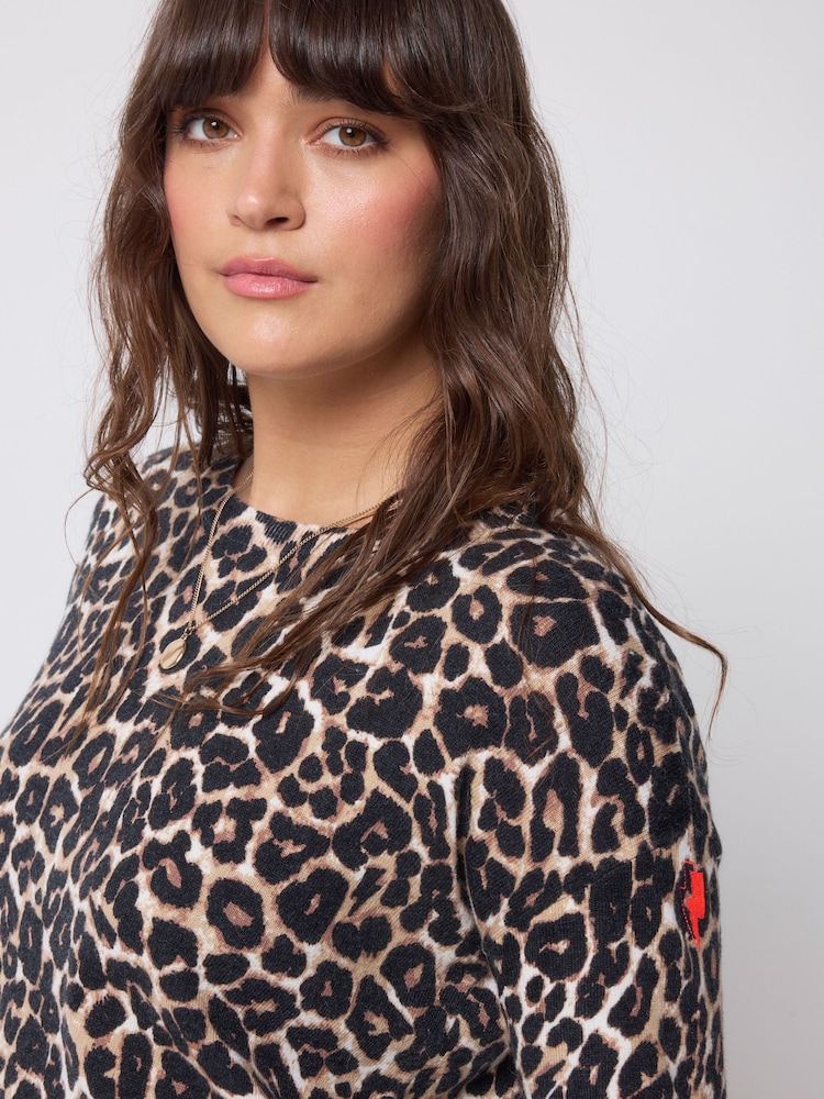 SCAMP & DUDE Animal Jaguar Printed Knitted Jumper - Image 5 of 5 SCAMP & DUDE Animal Jaguar Printed Knitted Jumper - Image 5 of 5