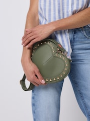 SCAMP & DUDE Green Heart Studded Cross-Body Bag - Image 4 of 4
