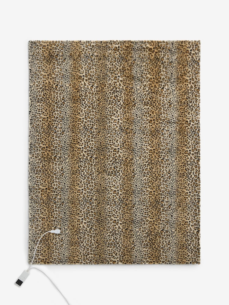 Rockett St George Heated Leopard Love Faux Fur Throw - Image 1 of 1