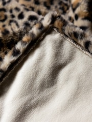 Rockett St George Heated Leopard Love Faux Fur Throw - Image 8 of 9