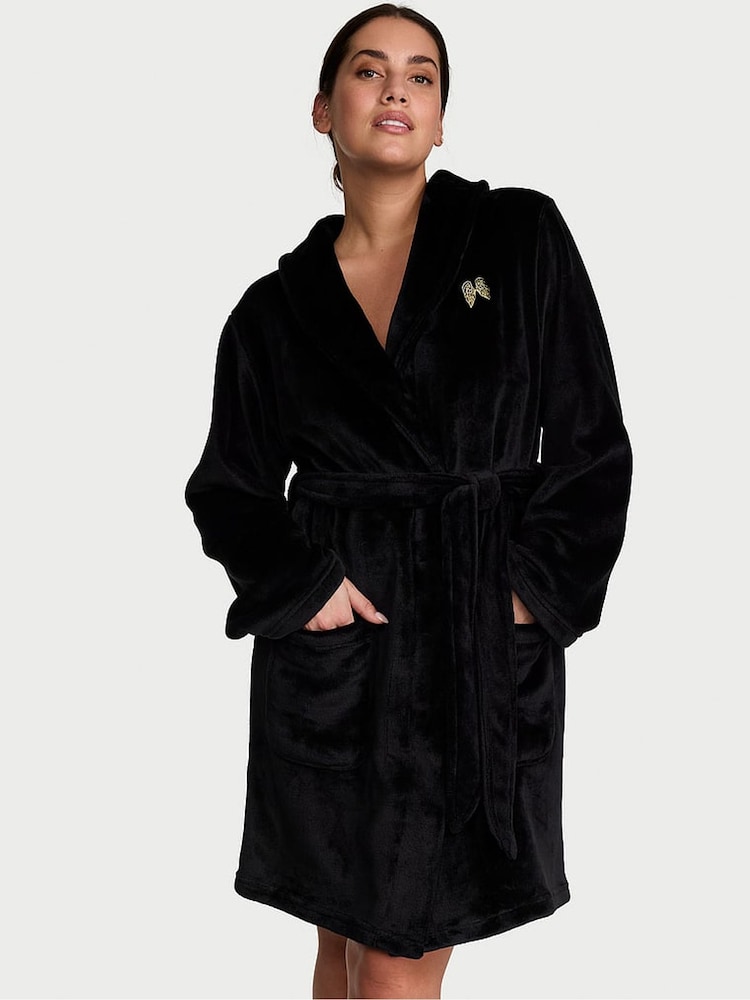 Victoria's Secret Black Fluffy Robe - Image 1 of 2