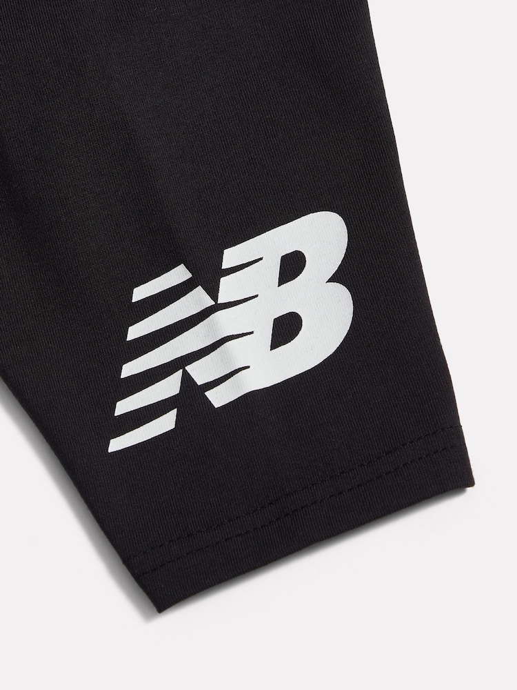 Negro - Pantalones cortos de ciclismo New Balance con logo apilado - Imagen 3 de 3