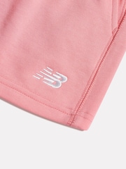 New Balance Pink French Terry Small Logo Shorts - Image 3 of 3