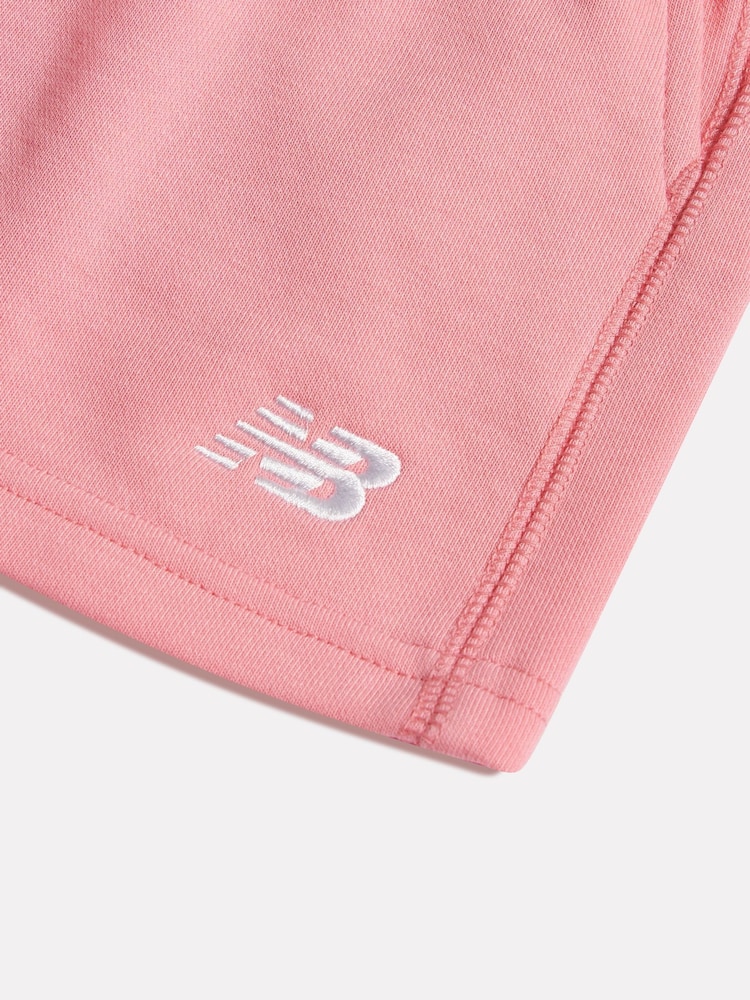 New Balance Pink French Terry Small Logo Shorts - Image 3 of 3