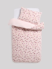 Pink Spot Fleece Duvet Cover and Pillowcase Set - Image 4 of 5