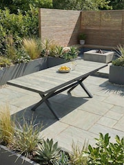 Maze Charcoal Grey Small Vienna Rectangular Extending Garden Dining Table - Image 2 of 6