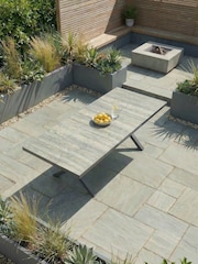 Maze Charcoal Grey Small Vienna Rectangular Extending Garden Dining Table - Image 3 of 6