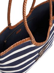 Tommy Hilfiger Stripe Textured Logo Tote Bag - תמונה 3 מתוך 4